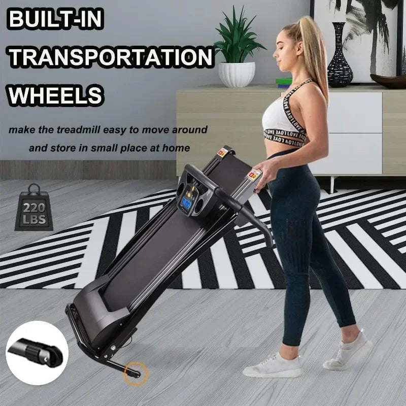Folding Treadmill for Home Portable Electric Treadmill Running Exercise Machine Compact Treadmill Foldable for Home Gym Fitness
