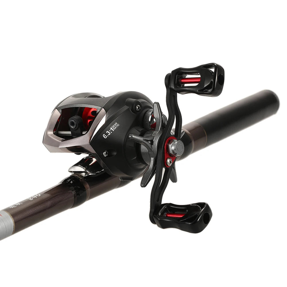 Lixada 12+1 Ball Bearings Baitcasting Reel Fishing Fly High Speed Fishing Reel with Magnetic Brake System