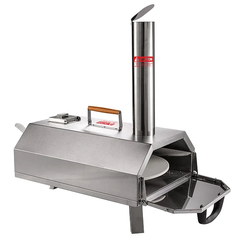 Pizza Machine Maker Automatic Rotating Bbq Grill Outdoor Wood Fired Pizza Oven
