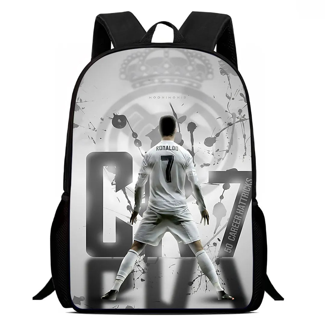Cartoon C-CR7 Football-Stars Child School Backpack With Shoulder Bags Pencil Bags School Bags for Boys Girls Best Gift