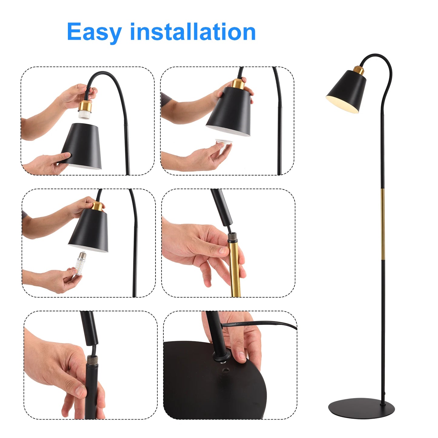 Modern Simple floor lamp Iron LED Standing Lamp Adjustable Lamp For Living Room Office Reading Bedroom Study Decor Lighting