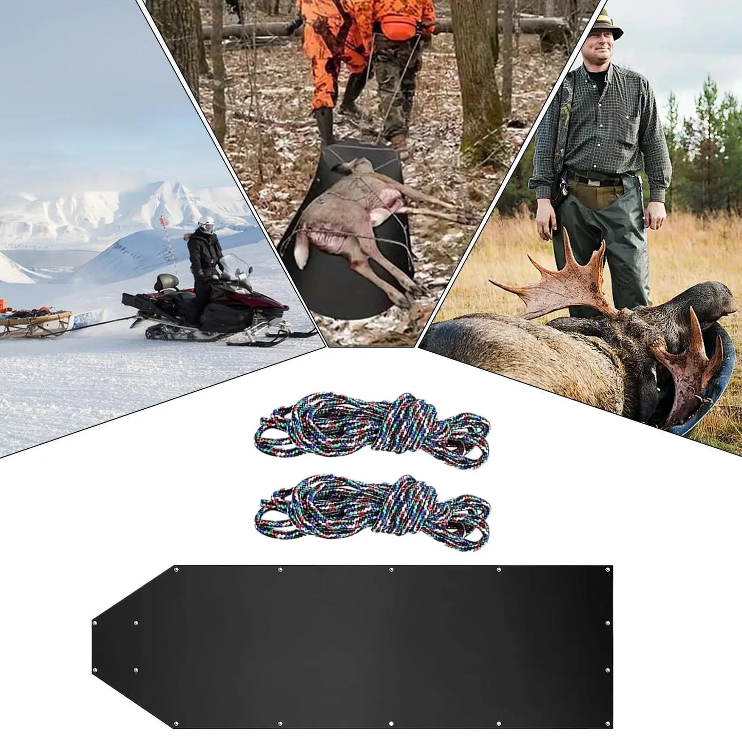 Deer Sled Heavy Duty Deer Drag Hunting Cart Hauling Cart Outdoor Gear for Transport Log Moving Trophy Dragging Men Outdoor Sandy