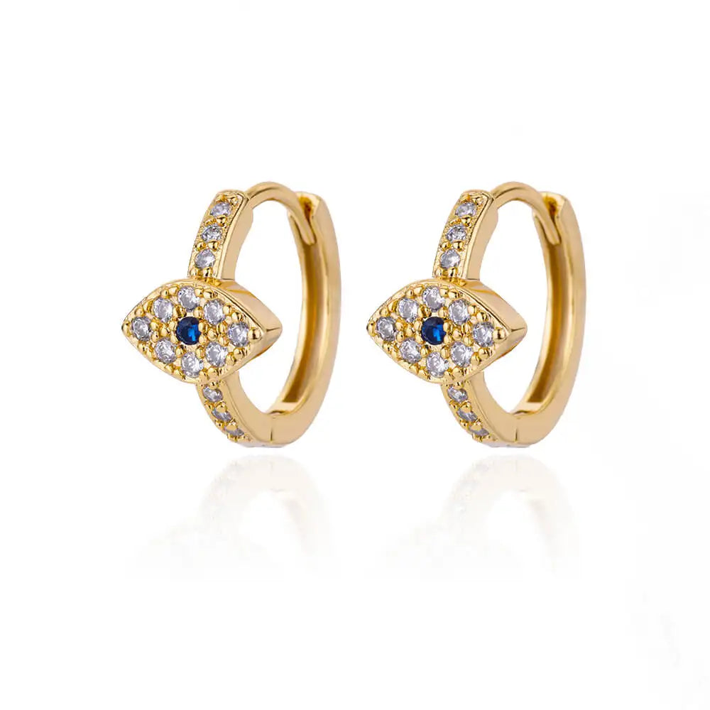 Fashion Rabbit Crystal Hoop Earrings For Women Zircon Leopard Head Owl Elephant Butterfly Earring Animal Jewelry Wedding Gift