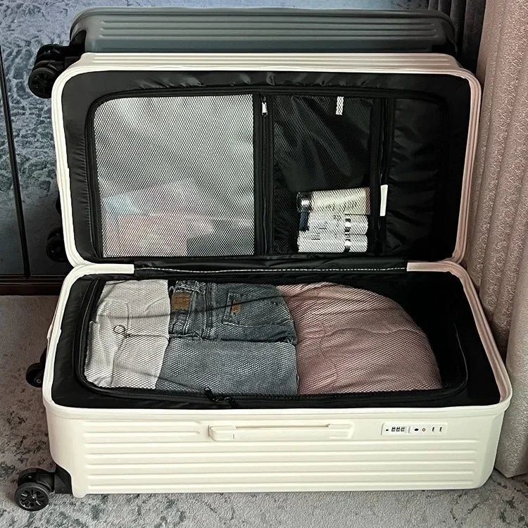 20 inches Travel Suitcase Large Capacity Free Shipping Rolling Luggage Unisex White Travel Box on Wheels Shipping from US