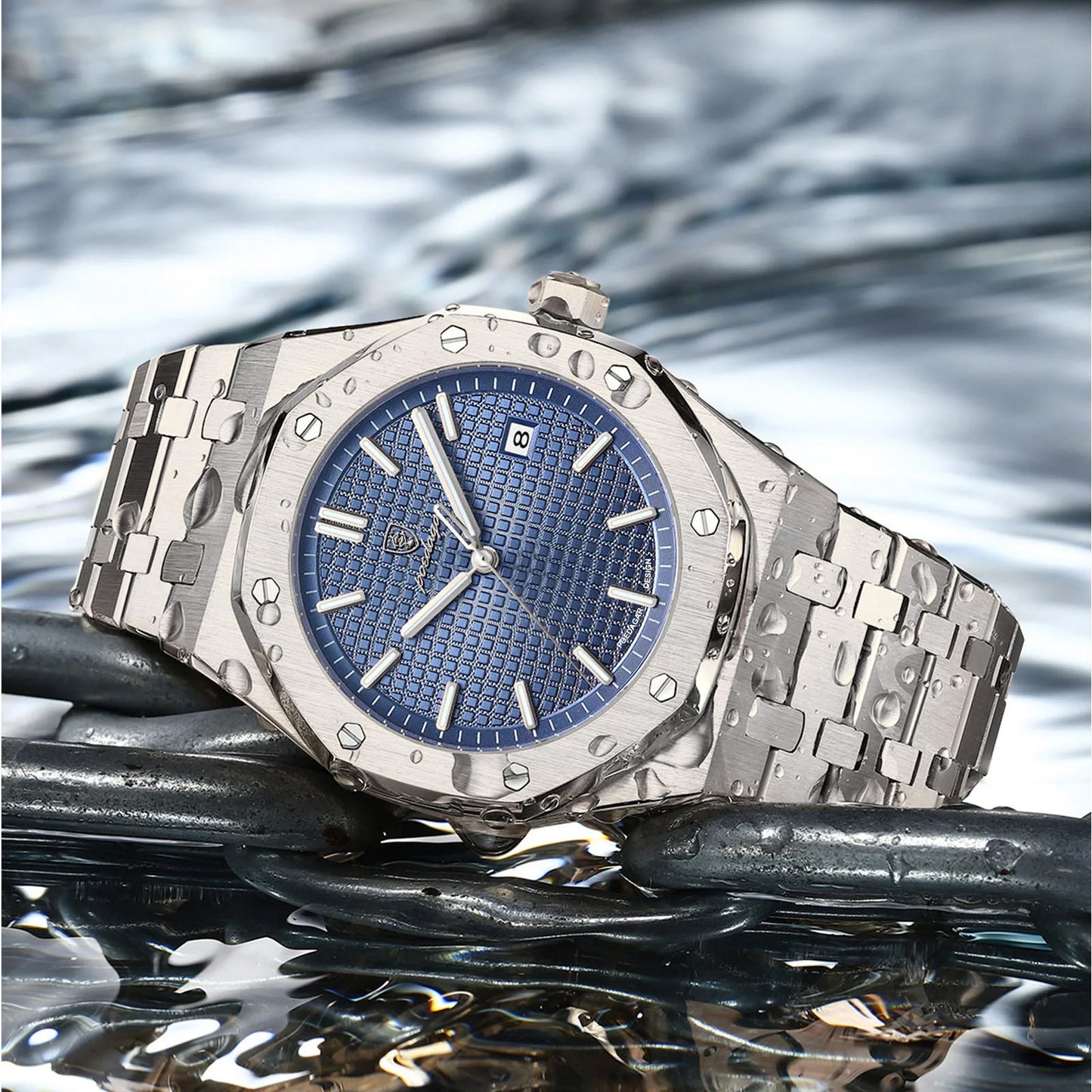 POEDAGAR Classic Men's Watches Fine Steel Original Quartz Watch for Man Luminous Date Waterproof Wristwatch Trend Fashion New