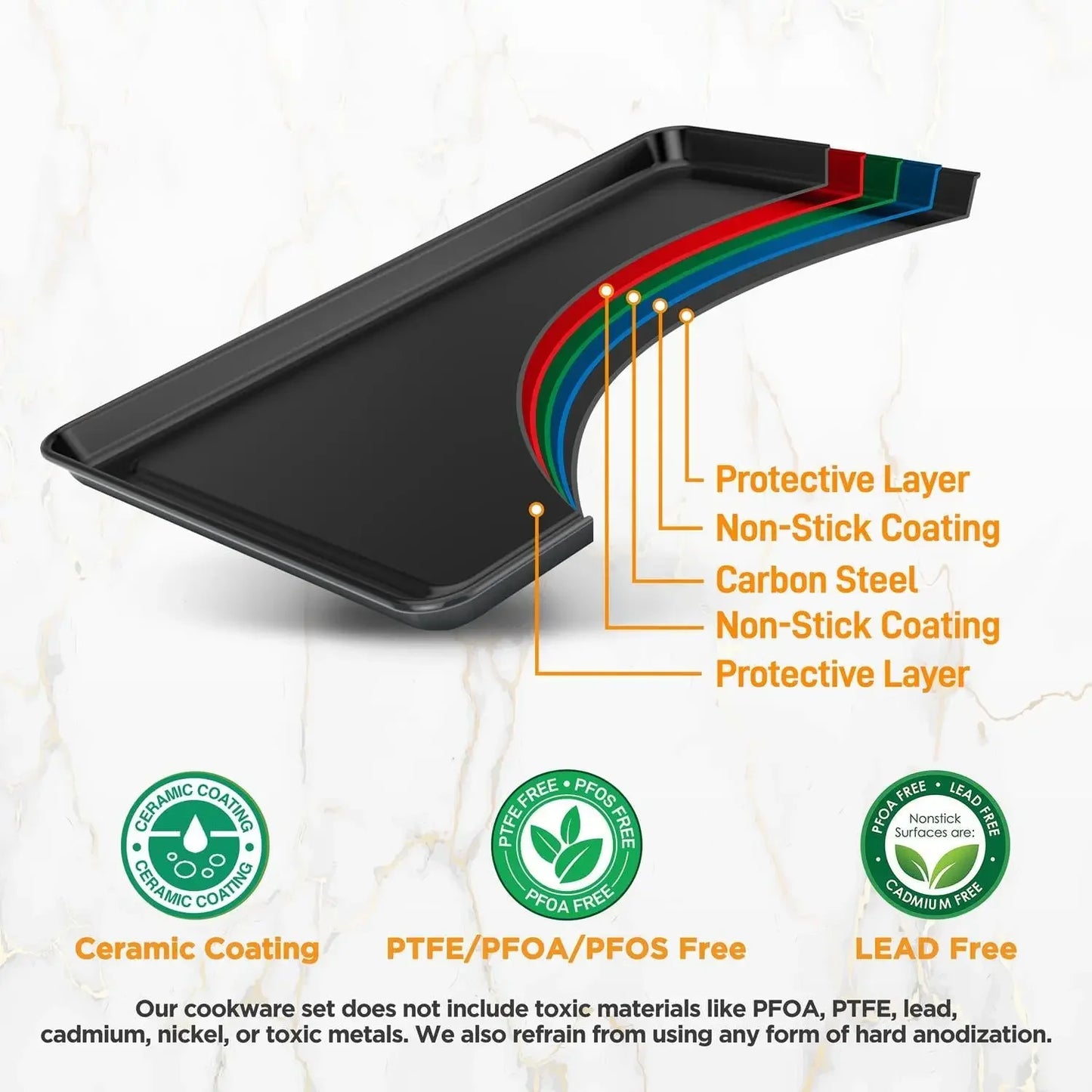 8-Piece Nonstick Stackable Bakeware Set 66 discount