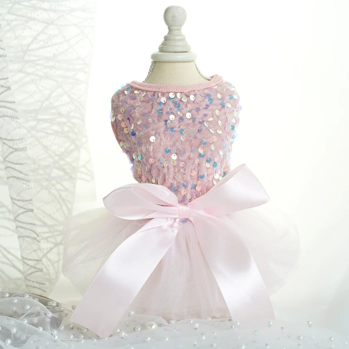 Ins New Style Sexy Dog Wedding Dress Pet Skirt Cats Dress Clothes Sequin Pet Supplies Pet Apparel Wedding Grenadine Dress Ropa