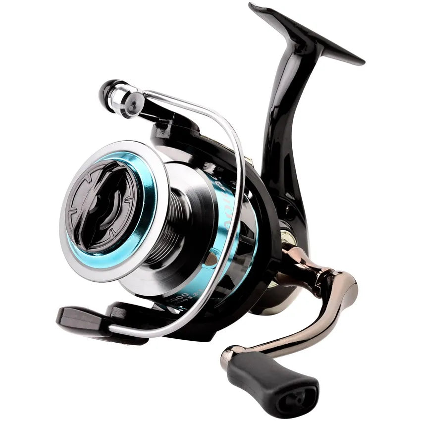 All Metal Salt Water Surf Spinning Fishing Reel 1000-6000 Spinning Fishing Reel Black/gold 14 Bearing Balls 15KG Max Drag