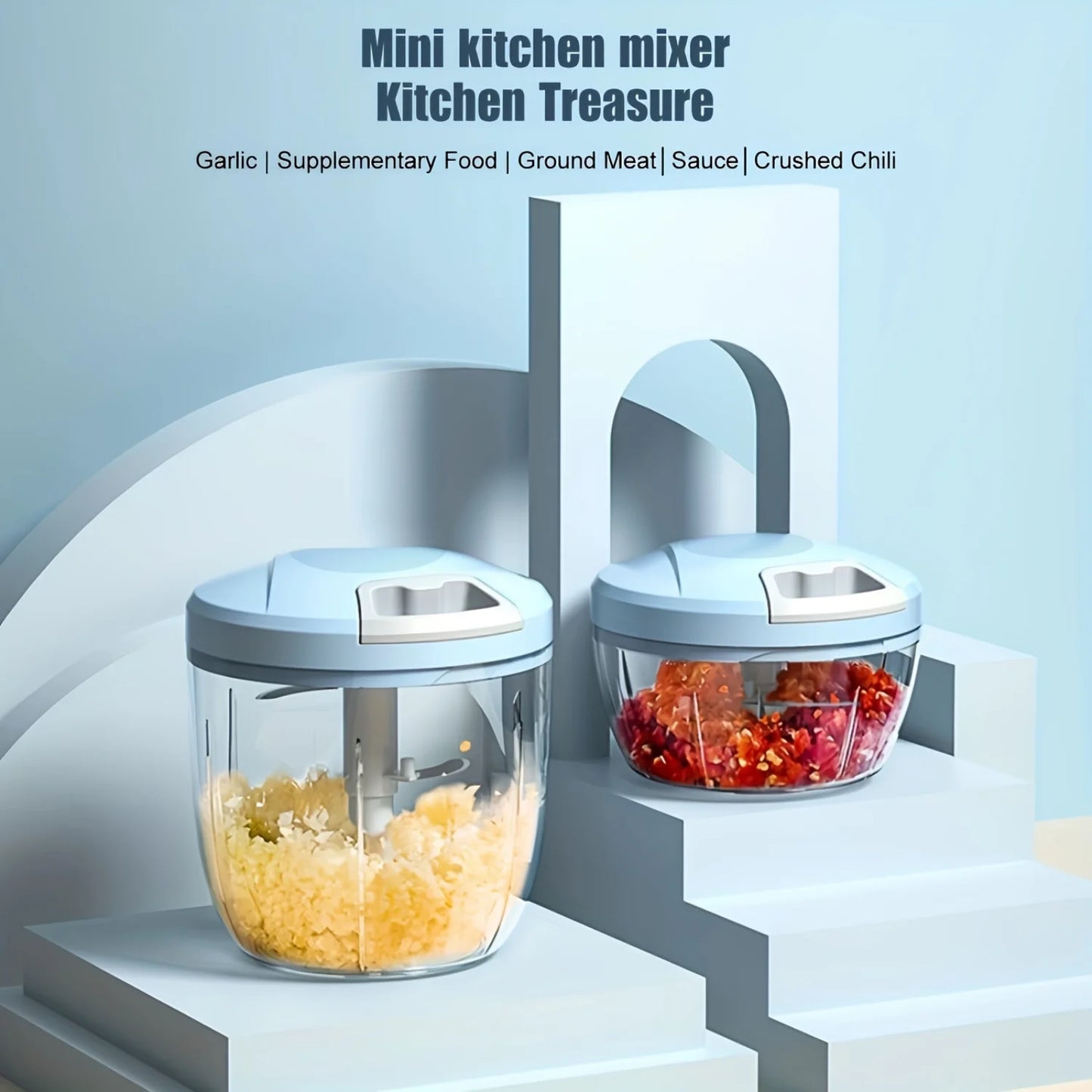 Handheld Garlic & Ginger Mincer - Durable, Manual, No-Electricity Press, Easy-Clean & Portable for Flavorful Cooking