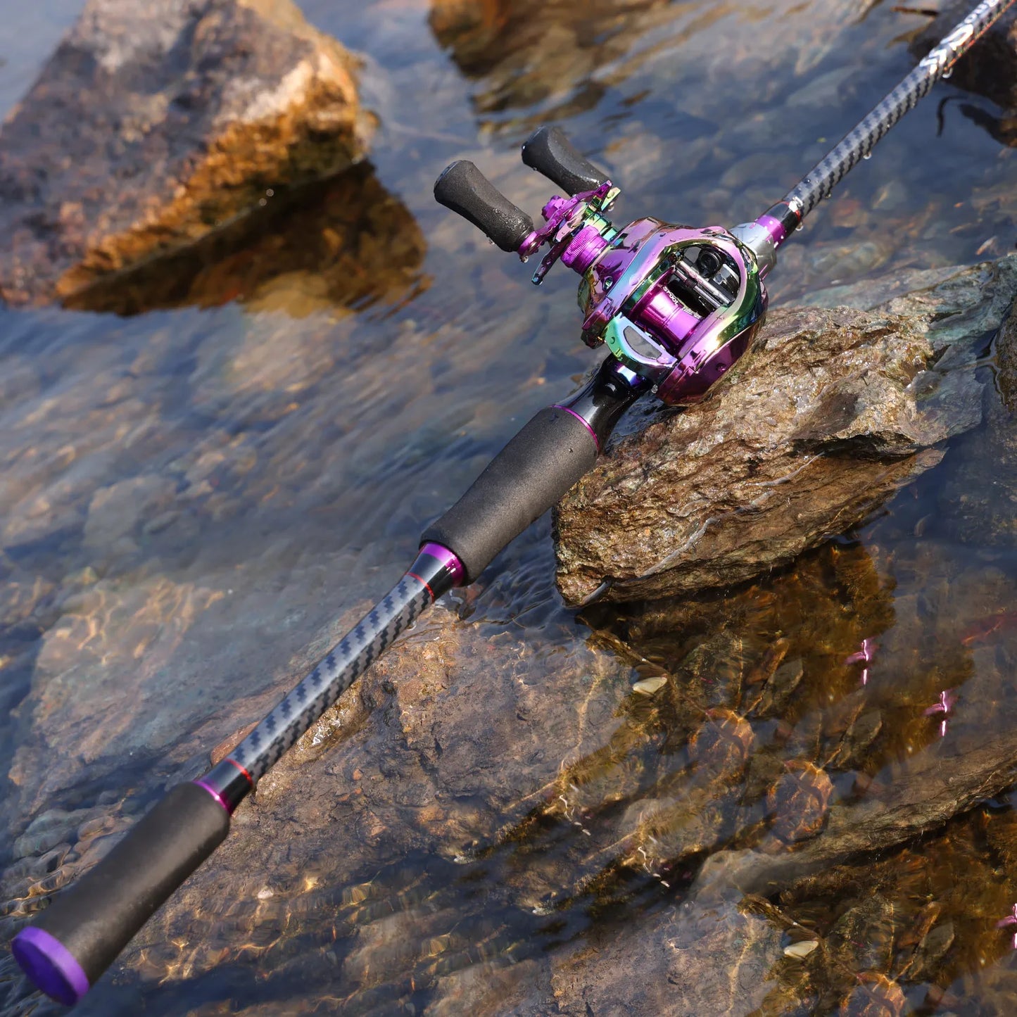 Sougayilang Fishing Rod New Type 2 Sections 1.8M Spinning Rod Casting Rod for Freshwater Bass Fishing