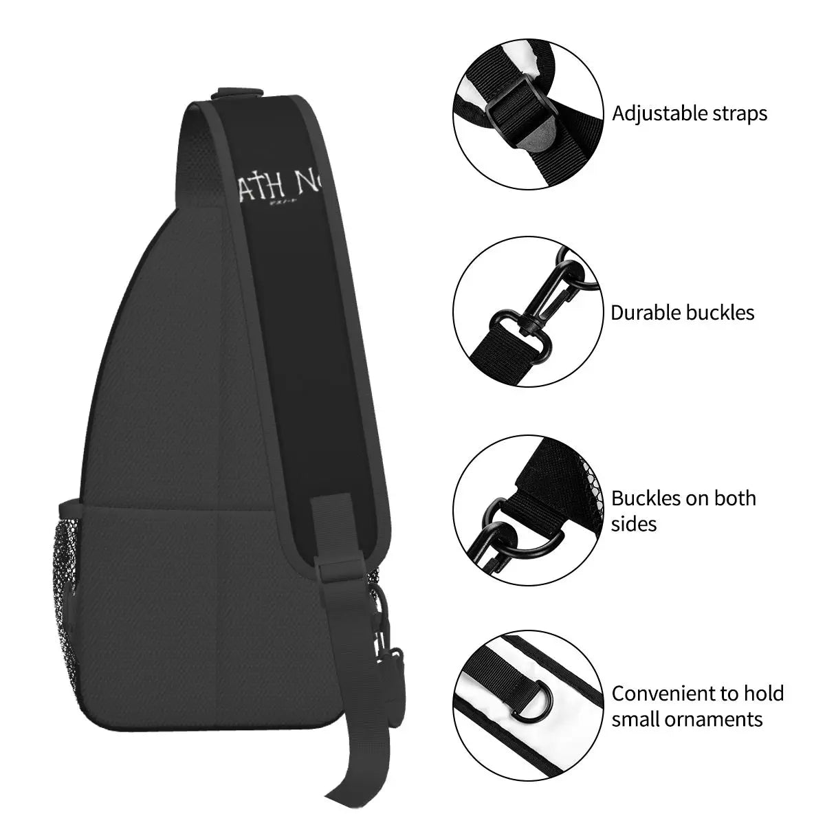 Death Note Anime Crossbody Sling Bags for Men Women Chest Bag japan manga Shoulder Backpack Daypack Hiking Outdoor Cycling Bag