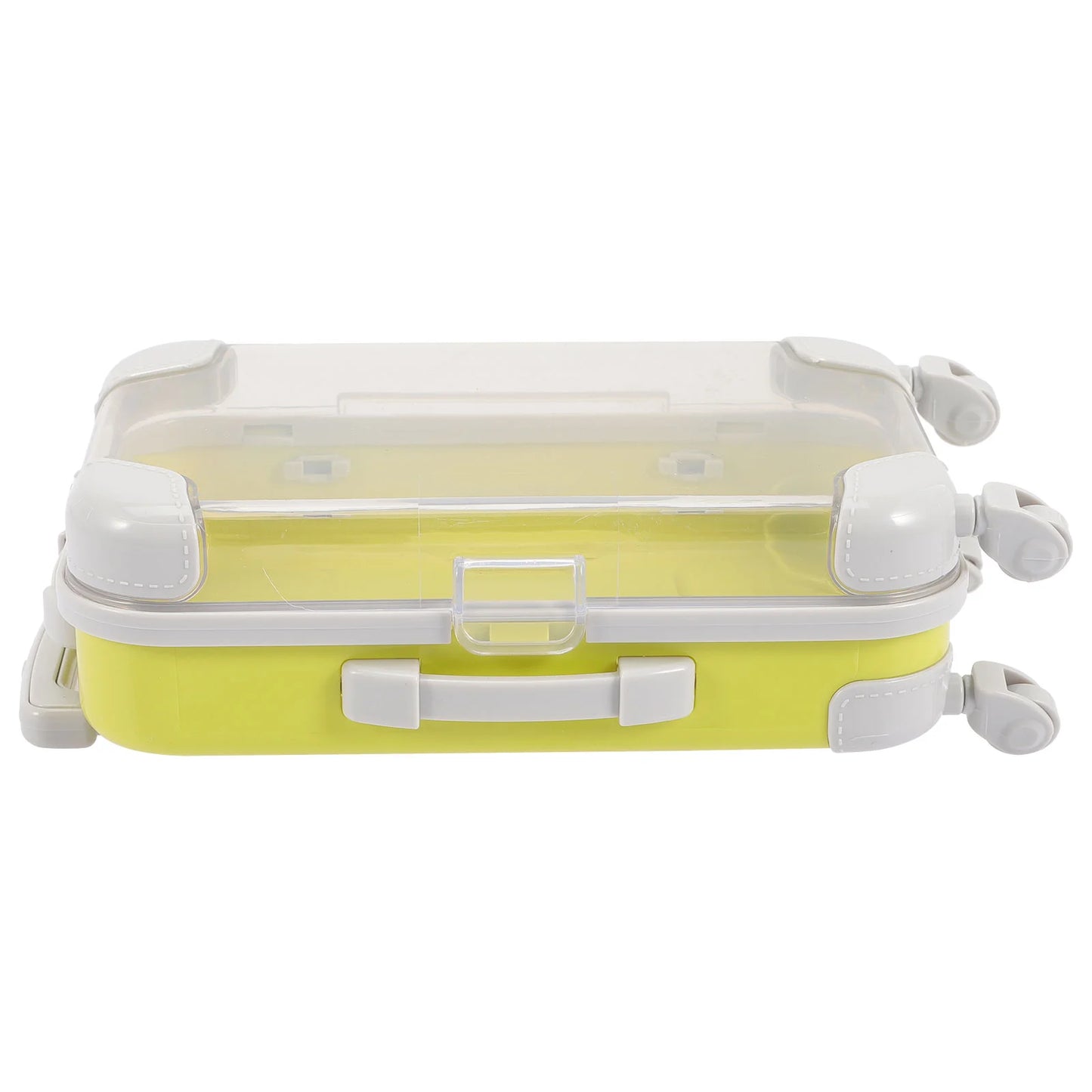 Mini Trolley Case Girls Toys Rolling Suitcase Luggage for Play Room Plastic Decor Baby Dolls