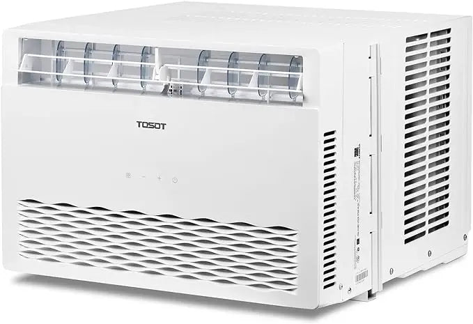 TOSOT 8,000 Air Conditioner Cools up to 350 sq. ft. Quiet, LED, Smart Remote Control, Energy Efficient Window AC,8000 BTU, White
