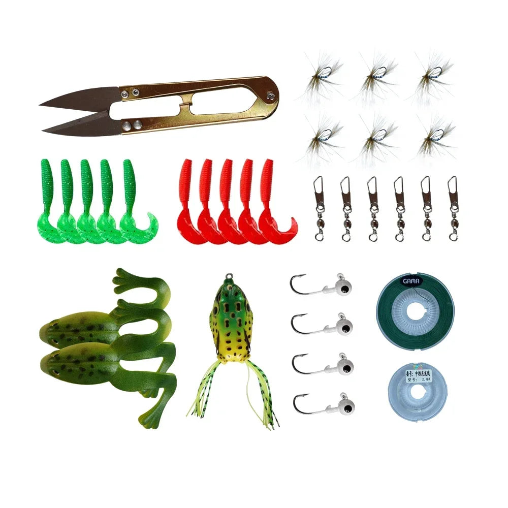 1.6m spincasting reel fishing set bag telescopic fishing rod combo full kit