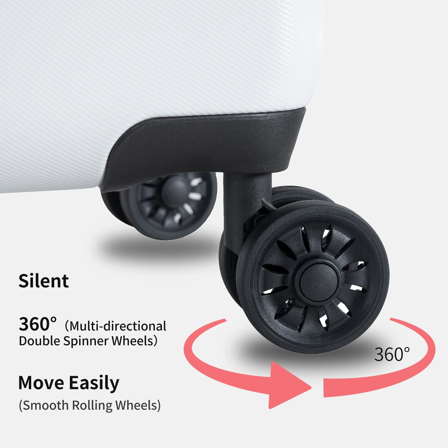 3 Pieces Luggage Sets Expandable Hardside Suitcases Set with Spinner Wheels and TSA Lock (20"/24"/28")