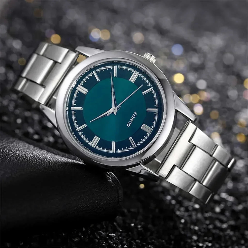 Classic Simple Men's Business Quartz Watch Stainless Steel Round Dial Casual Classic Simple Men's Business Quartz WatchStainles