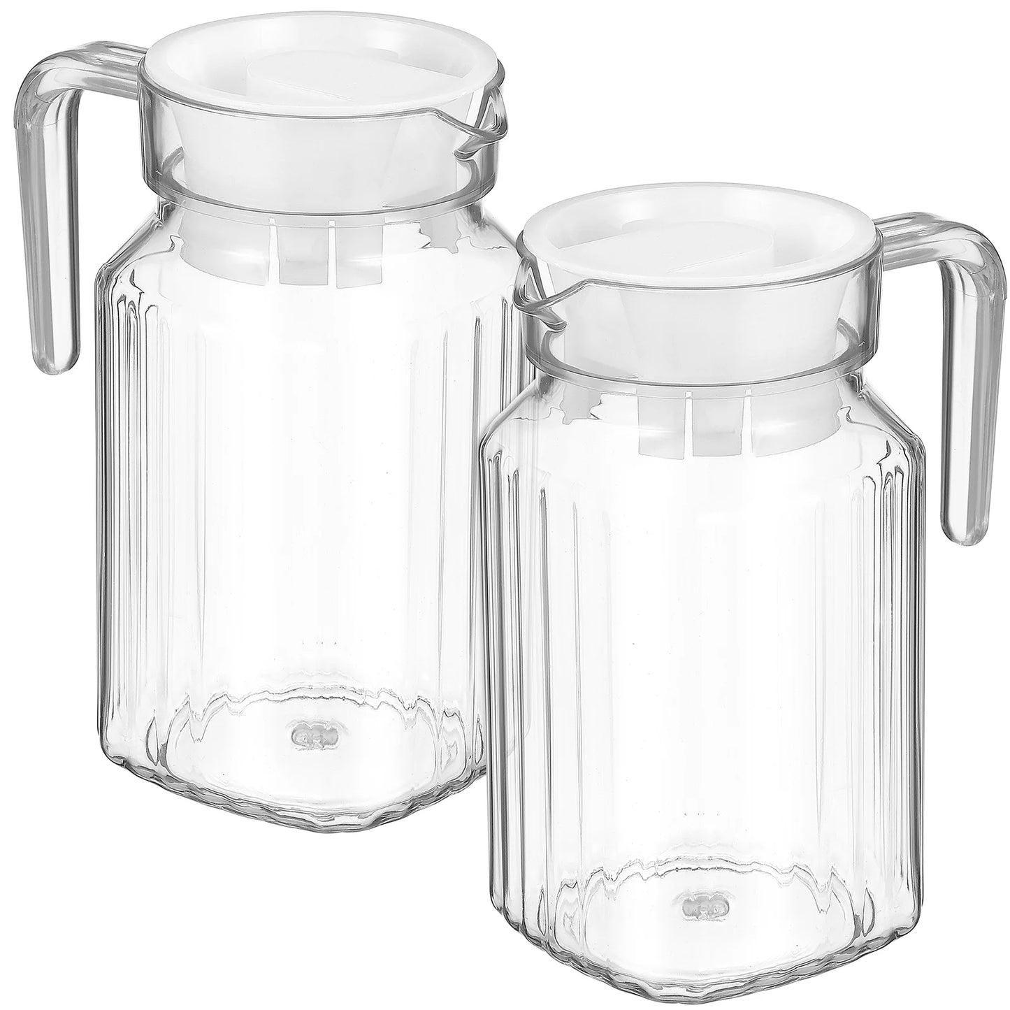 2 Pcs Drinks Carafe Pot Juice Plastic Water Kettle Smoothie Pitcher Camping Cutlery
