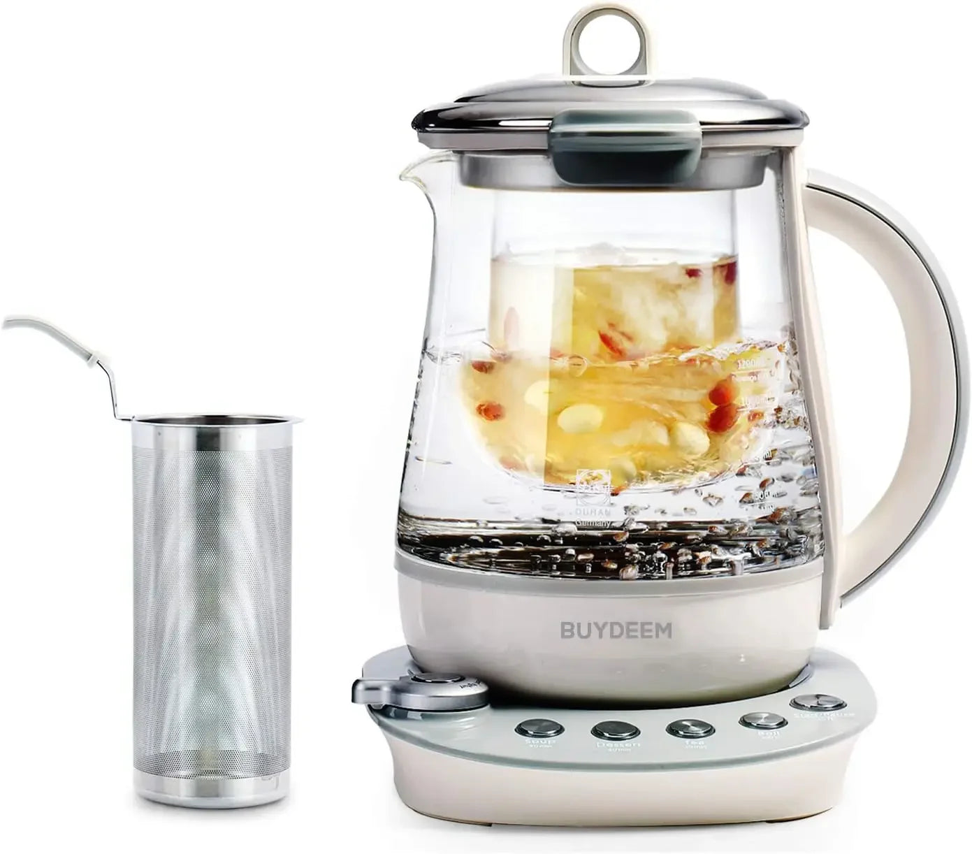 Health-Care Beverage Tea Maker and Kettle, 9-in-1 Programmable Brew Cooker Master, 1.5 L, Spruce Blue