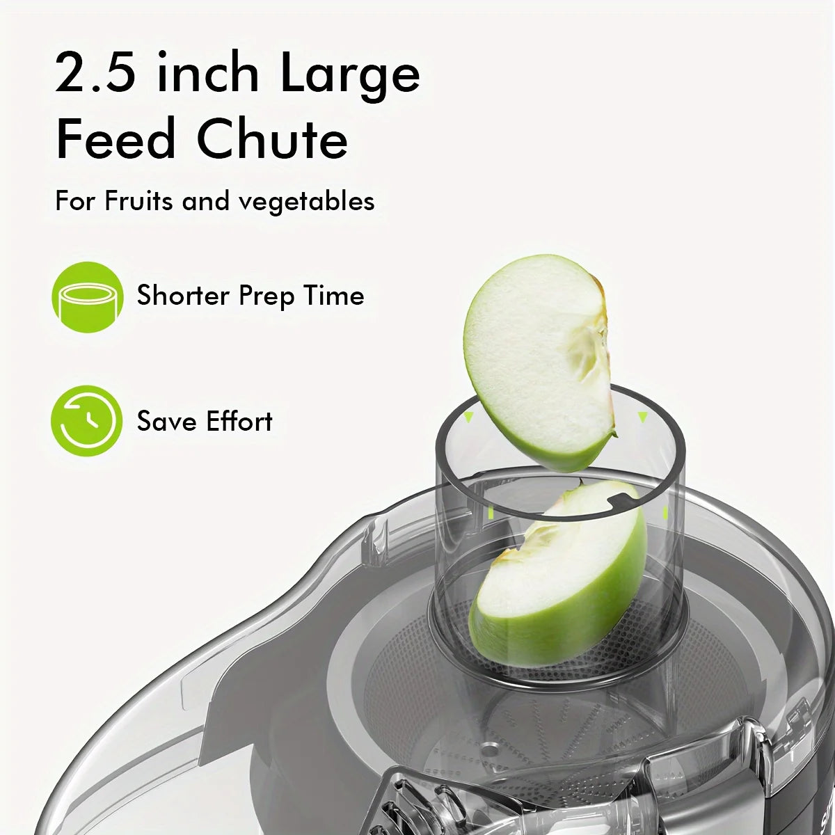 SiFENE Compact Centrifugal Juicer with 3-Speed Settings, Fast Juicer Machine for Fruit & Veggie, Easy to Clean, BPA Free, Black