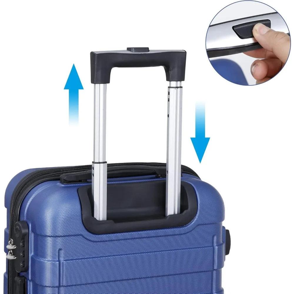 Smartxchoices 21" Expandable Luggage Spinner Suitcase Carry-On Luggage Hard Shell Built-In TSA lock, 4-Wheel Suitcase Bag