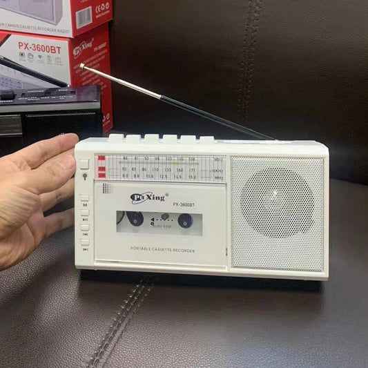 Portable Vintage Retro USB AM/FM/SW Multiband Radio Stereo Wireless Bluetooth Mp3 Audio Cassette Tape Player Recorder AM Radio