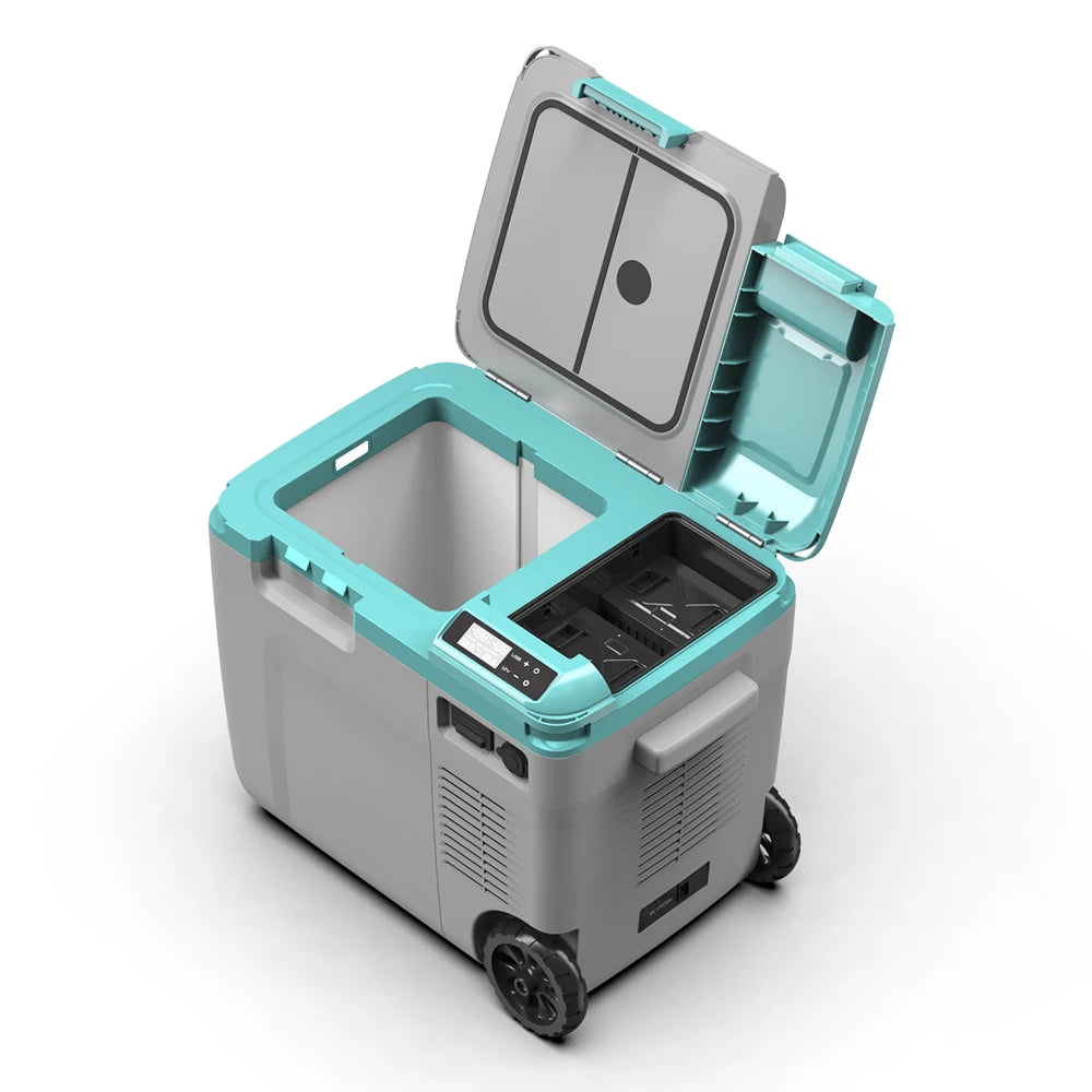 HT18 Dual-zone Mini Refrigerator Freezer Customized Portable Car Fridges Camping Outdoor Fridges for Caravan,Camper Accessories