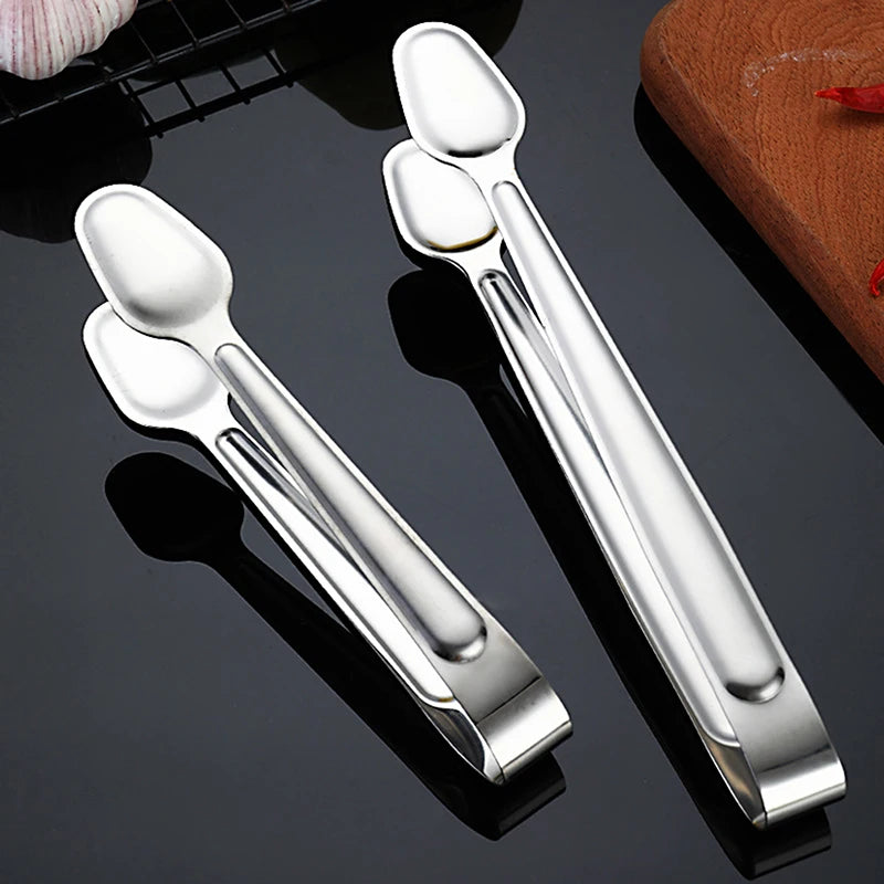 BBQ Food Tongs Barbecue Clip Stainless Steel Kitchen Food Meat Clip Non-slip Non-Stick Steak Clamp Cooking Tool For Grill Baking