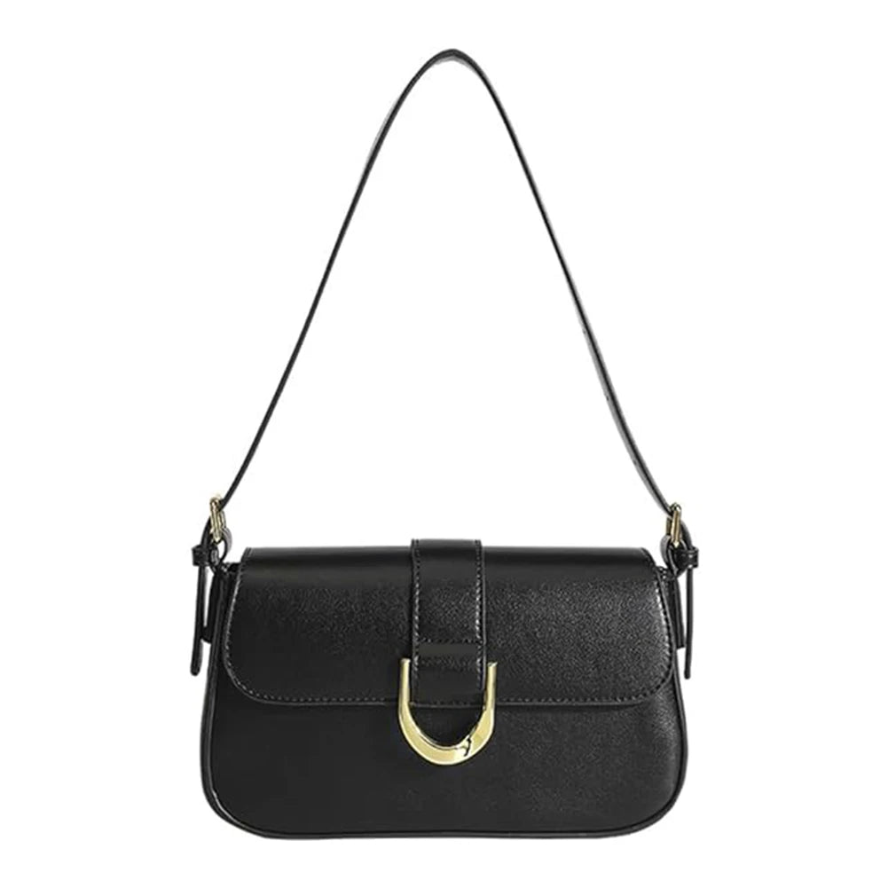 Women Buckle Hobo Bag Fashion Messenger Bag Strap Adjustable Patent Leather Shoulder Bag Vintage Tote Handbag Girl Stylish Purse