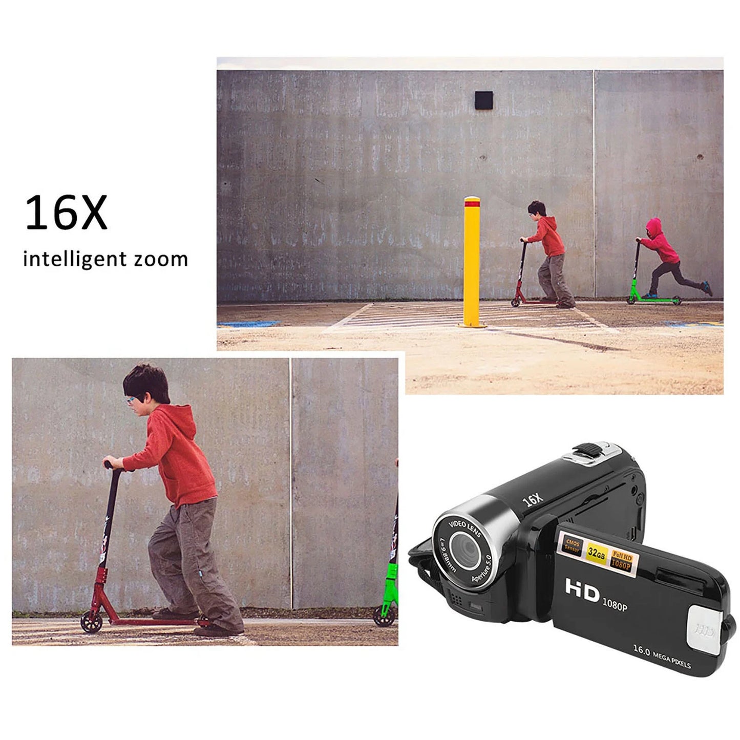 Digital Camera DH‑90 16X Digital Zoom 2.7 Inch Colourful Display Screen High Definition Camera Image Video Shooting Camcorder