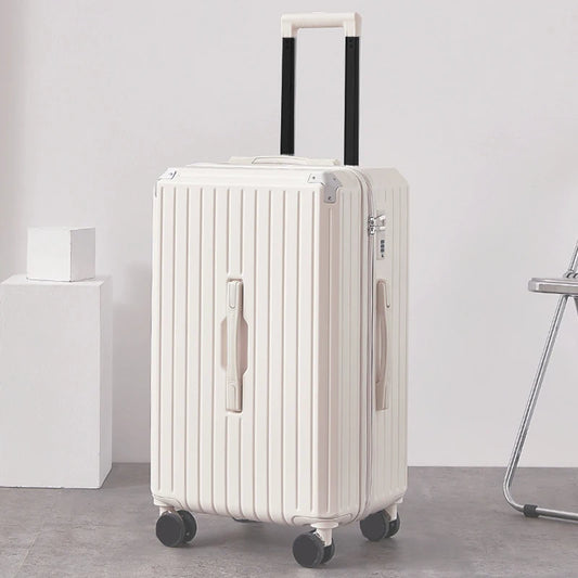 Travel Suitcase 28/32/34 Inch Large Capacity Free Shipping Rolling Luggage Unisex White Travel Box on Wheels Shipping from US