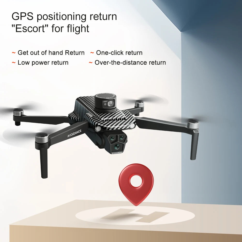 U198 Drone 8K Professional GPS HD Camera Drones 5G WIFI FPV Video 4k UAV 5.9 inch large screen remote control RC Dron  PRO MAX