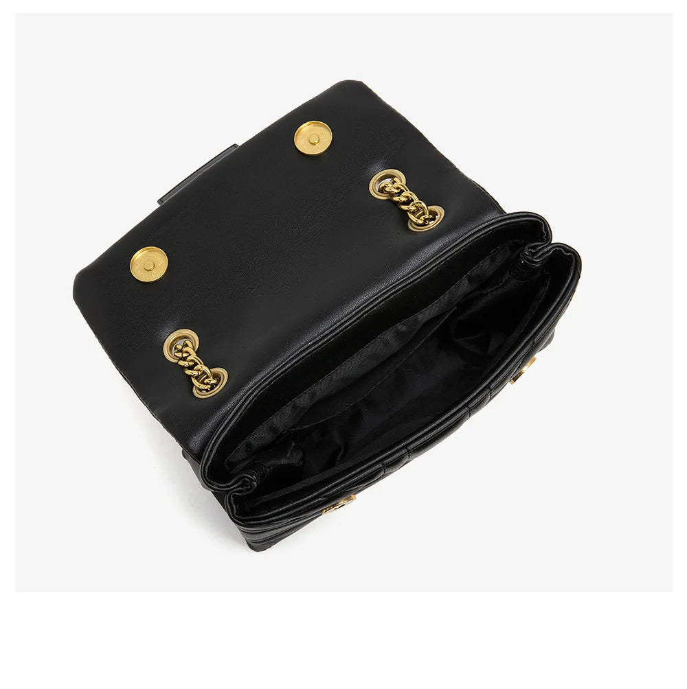 2024 New Trend Women's Bag Diamond Quilted Chain Shoulder Bag Fashion Crossbody Bag Eagle Head Handbag