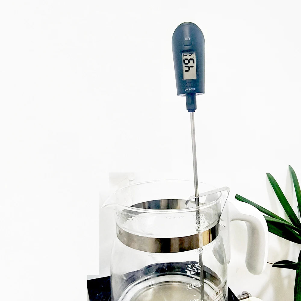 2 in1 Digital Display Meat Oil Milk Coffee Thermometer With Clip Kitchen Chocolate Cream Silicone Spatula Scraper Bread Tool