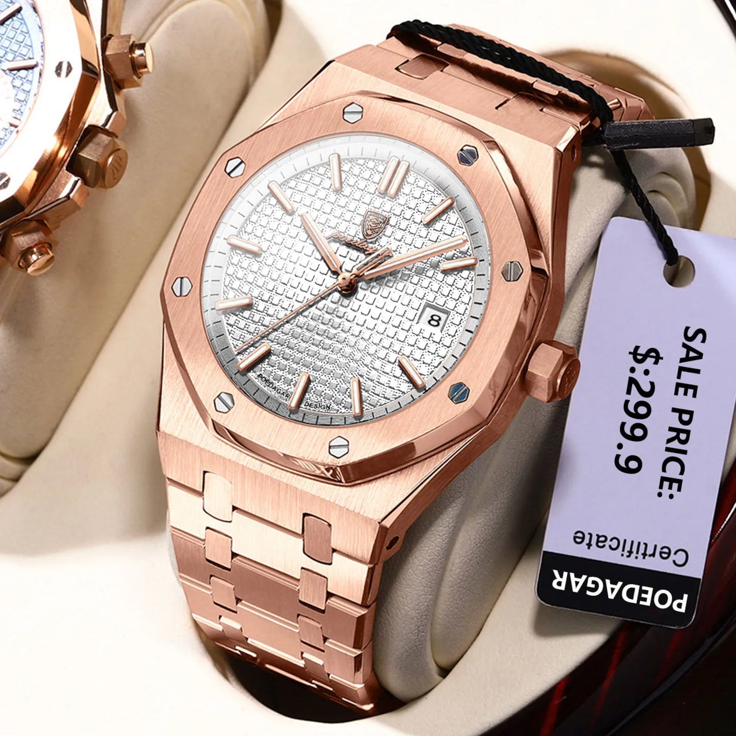 POEDAGAR Classic Men's Watches Fine Steel Original Quartz Watch for Man Luminous Date Waterproof Wristwatch Trend Fashion New
