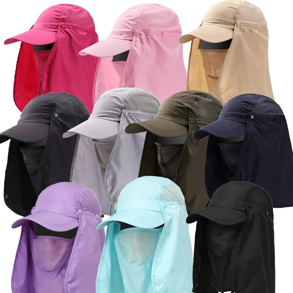 Hunting Camping Hiking Fishing Hats Outdoor UV protection Sun Protection Breathable Caps Full Head Quick-dry Headwear Men Women