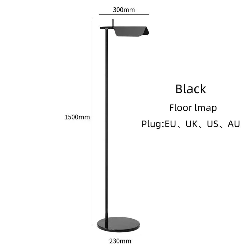 Italian Designer TAB Floor Lamp Table Light Minimalist LED Read Lighting for Bedoom Study Living Room Idoor Standting Decoration