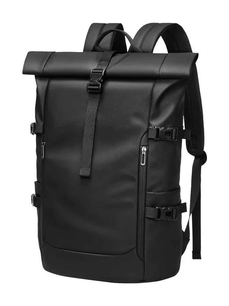 EURCOOL Men's Backpack Waterproof Rollup Backpack Women Travel Expandable USB Charging Large Capacity Laptop Bag Mochilas