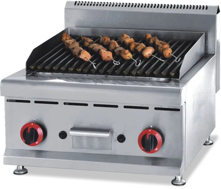 Kitchen Equipment Commercial Gas Stove With 2 Burners Countertop Cooker Machine LPG Gas BBQ Grill For Outdoor Hotel Restaurant