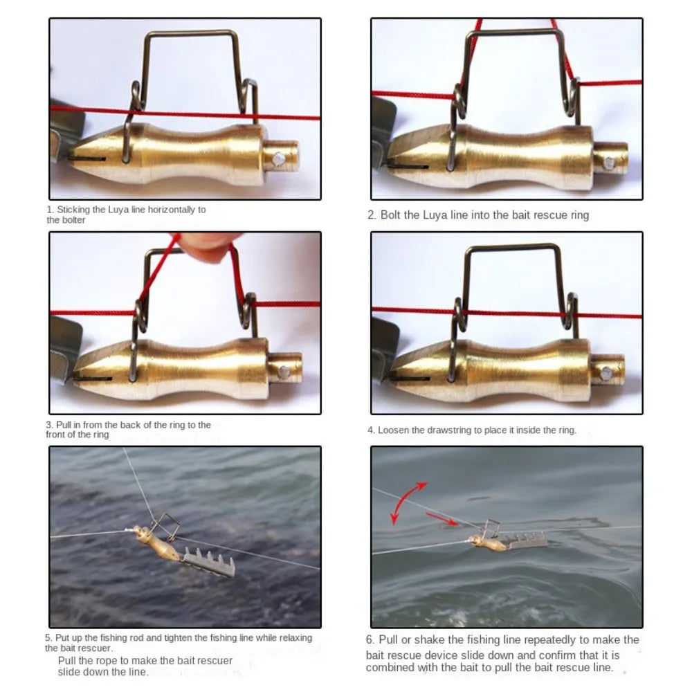 Stainless Steel Rescue Hard Bait Equipment Stuck Fish Lures Seeker Lure Retriever Bait Saver Fishing Accessories Stuff with Line