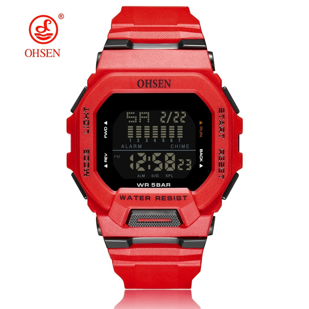 Digital Sport Watches Fashion Waterproof Black Military Men Wristwatches Electronic Hand clocks Man Watch Reloj Masculino
