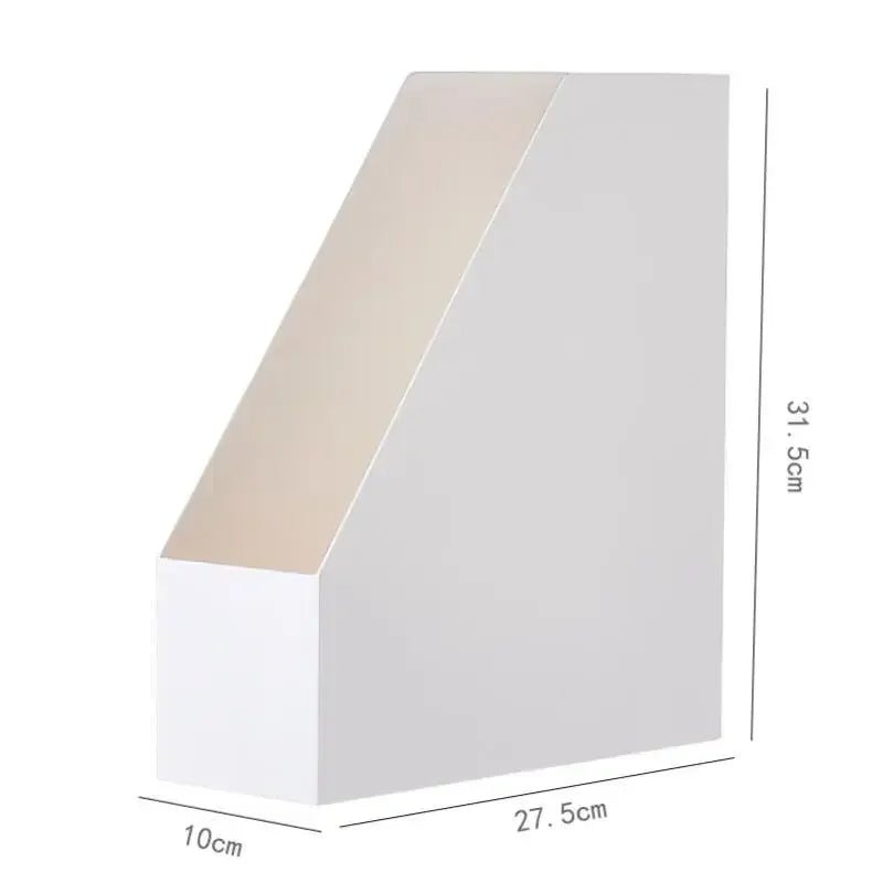 Organizadores Desk Organizer Home Office Storage Box Book Stationery Storage Rack Vertical Stackable Free Combination White