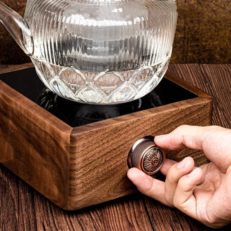 1000W Electric Ceramic Stove Home Walnut Tea Making Machine Tea Boiler Fast Boiling Water Adjustable Temperature Heater 220V