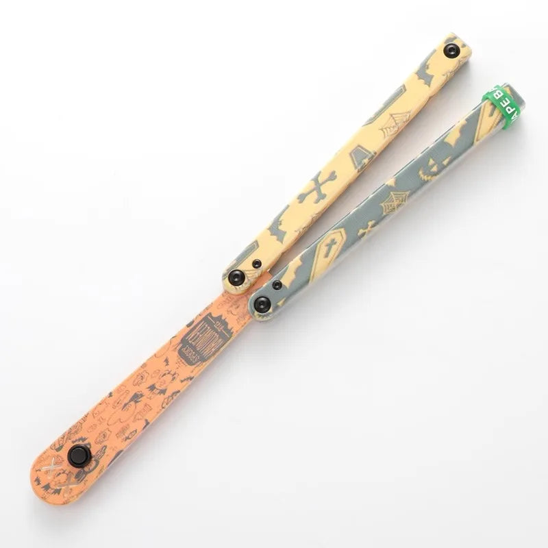 Hunting Accessories Trainer ABS Handle with Bushing Structure Butterfly Knife Training Butterfly Handshake Knife Prop