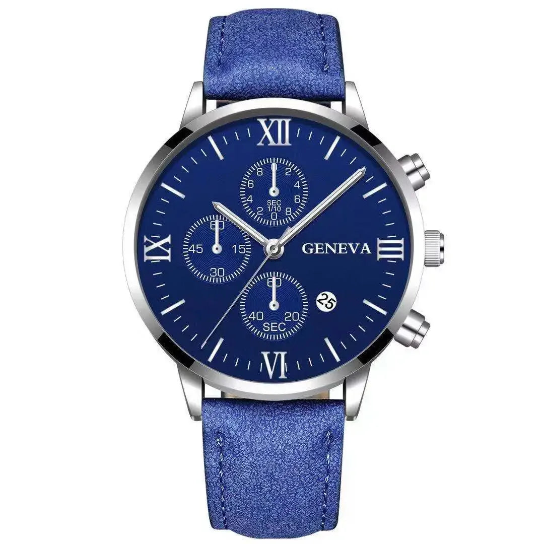 1PC Black Quartz Watch Men Roman Dial Watch Fashion Round Date Quartz Watch for Sports Relogios Masculino Relojes Para Hombres