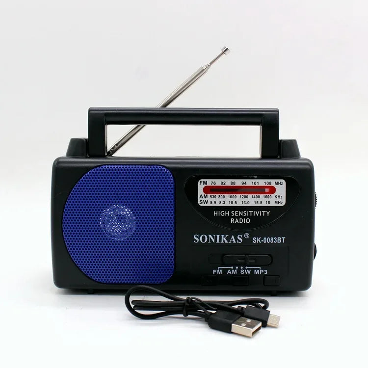 2023 New Triple-band Radio Vintage Portable Plug-in Card Bluetooth Speaker FM Semiconductor Radios Am Fm SW Radio SK-0083BT