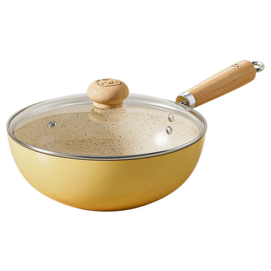 Ceramic Non-stick Frying Pan Household Cooking Pan Not Picky Stove Pan Multi-function Cooking Pan with Cover