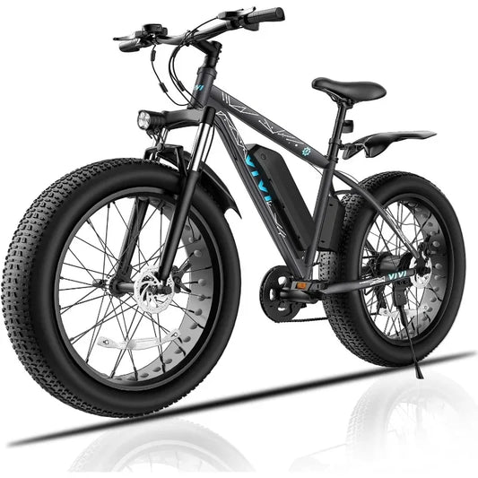 Electric Bike 500W 26" x 4.0 Fat Tire Electric Bike with 48V 13Ah Removable Battery, 7 Speed, 25MPH, Cruise Control