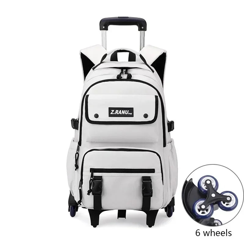 New Boys Rolling Backpacks Kids Luggage Wheeled Backpack for School Boys Trolley Bags Roller Bookbag Mochilas Escolares Infantil