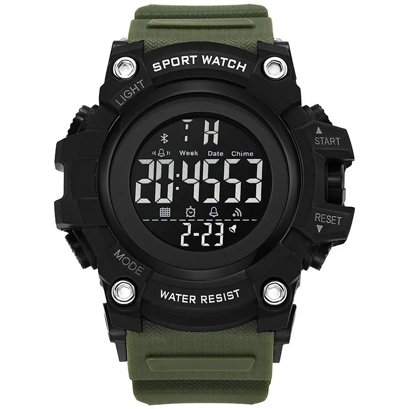 YIKAZE Military Sport Watches Waterproof Men's LED Digital Watch Big Dial Alarm Clock Multifunction Sport Watch for Man Kid Gift