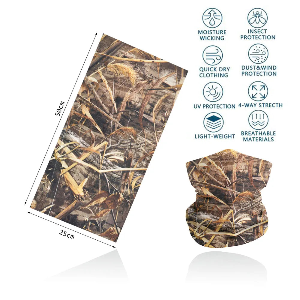 Camo Hunting Tactical Magic Bandana Camouflage Neck Gaiter Tube Mask Face Shield Hiking Scarfs Realtree Multifunctional Headwear
